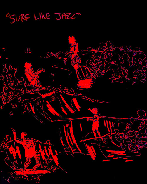 "Surf Like Jazz" Tee